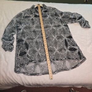 Vintage Berek Black & Silver Button Down Cartigan Size 2XL